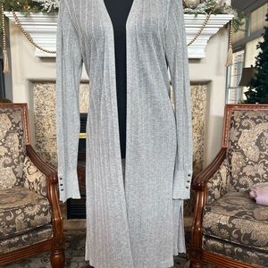 WHBM open sheer long cardigan